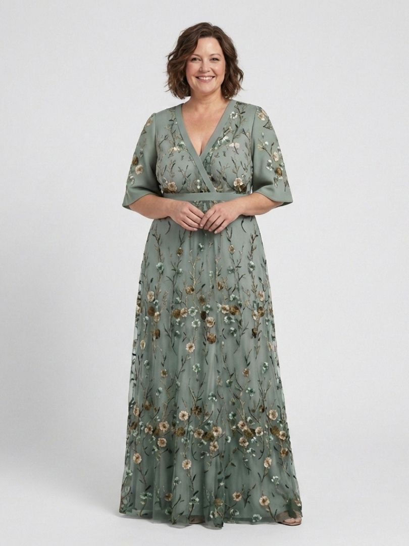 Élodie | Floral maxi dress with V-neck