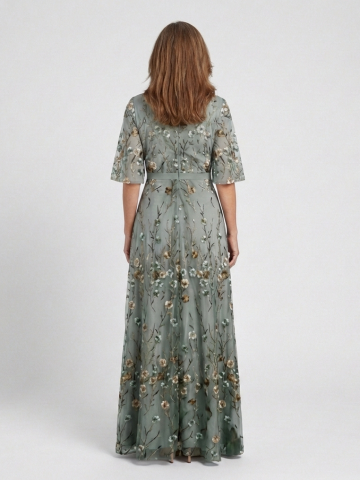 Élodie | Floral maxi dress with V-neck
